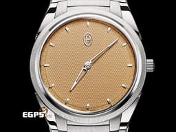PARMIGIANI FLEURIER 帕瑪強尼 TONDA PF Rattrapante PFC914-1020021 不鏽鋼材質 <font color="#f8dca0">奶茶色「格狀大麥粒」璣鏤飾紋面盤 微型擺陀腕錶</font>   <font color="#ff0000">2024年保卡 新錶訂價：852,800元</font> 自動上鏈 40mm