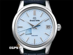 GRAND SEIKO 特級精工 GS 精工 Elegance系列 Spring Drive機芯<font color="#78bae3">「Blue Skies and Driven snow」藍雪面 藍雪姬</font>&nbsp;SBGA407 動能顯示 不鏽鋼&nbsp;<font color="#ff0000">2026年保單</font> 自動上鏈 40.2mm