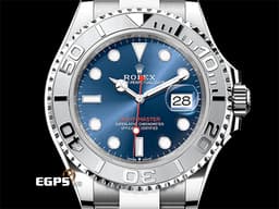 ROLEX 勞力士 Yacht-Master 40 蠔式 遊艇名仕型 126622 <font color=#0066FF>亮藍色面盤</font> 不鏽鋼 大三針 <font color=#84C1FF>PT950 鉑金刻度錶圈</font> 不鏽鋼 <font color=#FF0000>2024年保卡</font> 自動上鍊 40mm