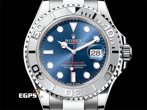 ROLEX 勞力士 Yacht-Master 40 蠔式 遊艇名仕型 126622 亮藍色面盤 不鏽鋼 大三針 PT950 鉑金刻度錶圈 不鏽鋼 2024年底保卡 自動上鍊 40mm