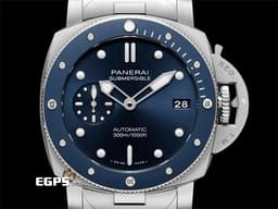 PANERAI 沛納海 Luminor Submersible PAM2068 PAM02068 三日鍊 不鏽鋼材質 <font color=#2190c6>藍色面盤、錶圈</font> <font color=#FF0000>2023年保卡 台灣公司貨</font> 潛水錶 自動上鍊 42mm