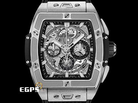 Hublot 宇舶 Spirit Of Big Bang Titanium 42 大爆炸 靈魂系列 642.NX.0170.RX 鈦金屬 鏤空面盤 計時碼表 酒桶型  2024年電子保單 自動上鍊 42mm