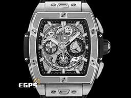 Hublot 宇舶 Spirit Of Big Bang Titanium 42 大爆炸 靈魂系列 642.NX.0170.RX <font color=#e2e2e2>鈦金屬 鏤空面盤</font> 計時碼表 酒桶型 <font color=#ff0000> 2024年電子保單</font> 自動上鍊 42mm