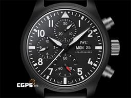 IWC 萬國 Pilot`s Chronograph Top Gun 飛行員系列 IW389401 海軍空戰部隊  <font color="#FF0000">2024年保單 黑色陶瓷錶殼 快拆式錶帶 </font> 自動上鏈 41.9mm