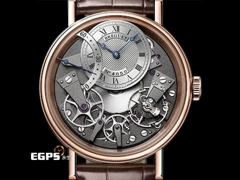 BREGUET 寶璣 Classique La Tradition 傳說系列 7097BR-G1-9WU 玫瑰金材質  鏤空經典偏心錶盤 逆跳秒針  2019保單 自動上鍊 40mm