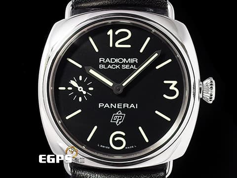 PANERAI 沛納海 Radiomir Black Seal Logo PAM380 黑豹 小秒針 PAM00380 經典OP商標款面盤 手上鍊 45mm