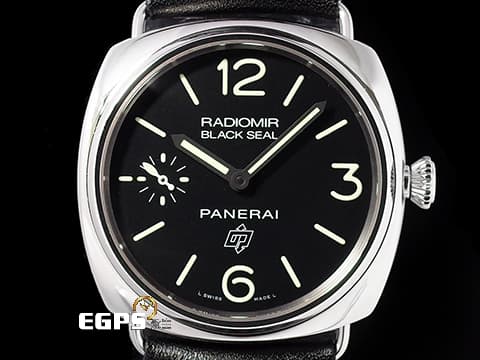 PANERAI 沛納海 Radiomir Black Seal Logo PAM380 黑豹 小秒針 不鏽鋼 PAM00380 復古洋蔥頭錶冠&nbsp;經典OP商標款面盤 手上鍊 45mm