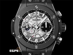 HUBLOT 宇舶 Big Bang Unico 大爆炸 Black Magic 黑色魔力 441.CI.1171.RX <font color=#9c9893>黑陶瓷 鏤空面盤</font> 三日鍊 飛返 計時碼錶 <font color=#ff0000>2023年保單 最新電子式保單</font> 自動上鍊 42mm