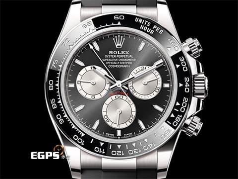 ROLEX 勞力士 Cosmograph Daytona 宇宙計時型 迪通拿 126519LN 計時碼表 亮黑色熊貓面盤 18K白金材質 陶瓷錶圈 最新4131機芯 快調延展錶扣 2024年保卡 126519 LN 歡迎各路錶友以PP、AP、勞力士 來店交換，本店將以最高價評估～ 賽車錶 自動上鏈 40mm