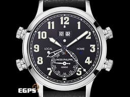 Patek philippe 百達翡麗 PP錶 Grand Complications 超級複雜功能時計 Travel Time Alarm 5520P-001 <font color="#05f0f0">兩地時間 響鈴腕錶 PT950</font> <font color="#05f0f0">鉑金材質</font> <font color="#FF0000">2022年保單 新錶參考訂價：9,158,000元</font>&nbsp;自動上鍊42.2mm