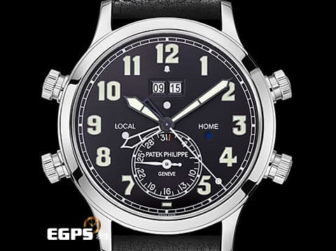 Patek philippe 百達翡麗 PP錶 Grand Complications 超級複雜功能時計 Travel Time Alarm 5520P-001 兩地時間 響鈴腕錶 PT950 鉑金材質 2022年保單 新錶參考訂價：9,158,000元 未使用蒐藏品&nbsp;自動上鍊42.2mm