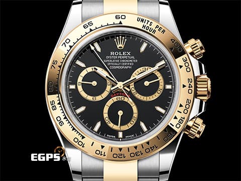ROLEX 勞力士 Cosmograph Daytona 宇宙計時行 迪通拿 126503 計時碼表 黑色面盤搭配&nbsp;金色計時圈&nbsp;&nbsp;18K黃金半金款&nbsp;新款4131機芯 2025年新式保卡 賽車錶 自動上鍊 40mm