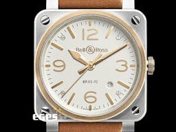 Bell & Ross 柏萊士 Instruments系列 BR03-92 Steel & Rose Gold <font color=#f3baa1>玫瑰金 半金款</font> BR0392-ST-PG/SCA 白色面盤 大三針 <font color=#FF0000>2024年保單</font> 飛行錶 自動上鍊 42mm