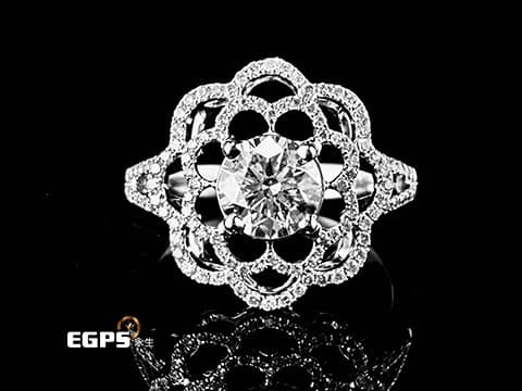 天然鑽石 GIA 1.12CT F/IF 鑽石戒指 鑽戒 天然真鑽 造形 白K金材質 鑽戒