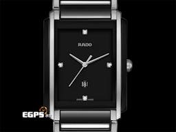 RADO 雷達 Integral 精密陶瓷系列 R20206712 精密陶瓷+不鏽鋼材質 <font color=#e2e2e2>鑲嵌4顆鑽石時標（0.026克拉）</font> <font color=#ff0000>2024年保單 新錶參考訂價：77,300元 </font> 石英機芯 31mm