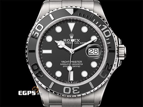 ROLEX 勞力士 Yacht-Master 226627 遊艇名仕 RLX鈦金屬材質 醇黑色錶盤 堅固且輕巧鈦合金~~~鈦神奇、鈦厲害啦！   傳聞中的 鈦金屬 遊艇名仕 2025年新式保卡  自動上鍊 42mm
