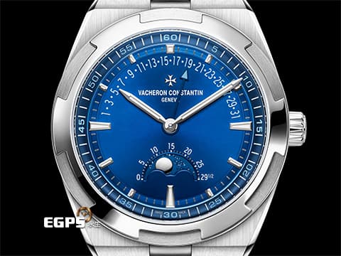 Vacheron Constantin VC 江詩丹頓 Overseas 縱橫四海系列 4000V 不鏽鋼材質 4000V/210A-B911 日內瓦印記 藍色面盤 2023年保單 月相和逆跳日曆 配件齊全 自動上鍊 41mm