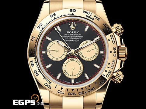 ROLEX 勞力士 Daytona 宇宙計時型 迪通拿 126508 醇黑色面搭配香檳色計時盤 Paul Newman 保羅紐曼 小怪獸 計時碼表 新款4131機芯 2024年保單 18K黃金 歡迎錶友以 PP、AP、勞力士 來店交換，本店將以最高價評估～ 賽車錶 自動上鍊 40mm