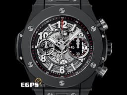 Hublot 宇舶 Big Bang 大爆炸 Unico  411.CI.1170.RX  <font color="#ededed">黑色陶瓷材質</font>&nbsp;<font color="#ff0000">2018年保卡</font> 飛返計時碼錶 自動上鍊 45mm