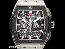 Hublot 宇舶 Spirit of Big Bang 大爆炸 靈魂系列 641.NM.0173.LR 計時碼表 鈦金屬 陶瓷錶框 鏤空面盤 <font color="#ff0000">2019年保單 </font>自動上鍊 42mm