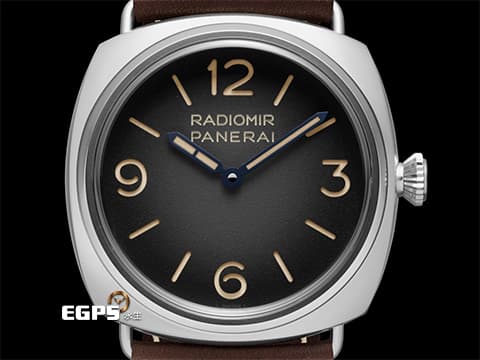 PANERAI 沛納海 Radiomir 3 Day 三日鍊 PAM01334 PAM1334 不鏽鋼材質 漸變灰色面盤 2024年保單 手動上鍊 45mm