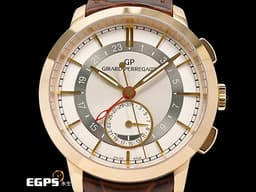 GIRARD-PERREGAUX 芝柏 GP錶 1966系列 49544-52-131-bbb0 18K玫瑰金材質 GMT <font color=#FF0000>第二時區指針 日期小錶盤 新錶參考訂價：989,000元 </font> 自動腕錶 40mm