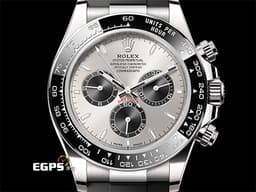 ROLEX 勞力士 Daytona 126519 迪通拿 計時碼表 18K白金 膠帶款 <font color=#FF0000>2024年保卡</font> <font color=#e2e2e2>灰色熊貓面盤 新款梁家灰</font> <font color=#FFFF33> 此錶歡迎各路錶友以PP、AP、勞力士 來店交換，本店將以最高價評估～</font> 自動上鏈 40mm