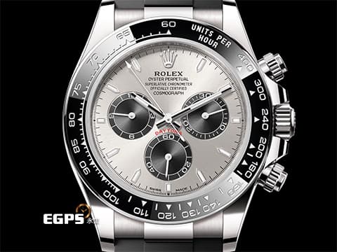 ROLEX 勞力士 Daytona 126519 迪通拿 計時碼表 18K白金 膠帶款 2024年保卡 灰色熊貓面盤 新款梁家灰  此錶歡迎各路錶友以PP、AP、勞力士 來店交換，本店將以最高價評估～ 自動上鏈 40mm