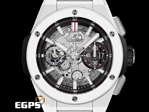 Hublot 宇舶  Big Bang Integral 大爆炸 451.HX.1123.HX 一體式白色陶瓷 飛返 計時碼錶 鏤空面盤 2023年保單 自動上鍊 42mm