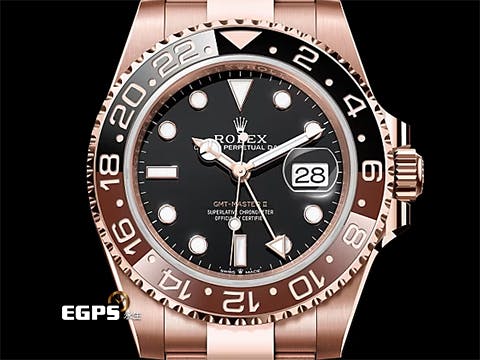 ROLEX 勞力士 GMT-Master II 格林威治型 126715CHNR 兩地時區 棕黑雙色 陶瓷錶圈 沙士圈 永恆玫瑰金 2025年保卡 保有原廠膠膜&nbsp;自動上鏈 40mm
