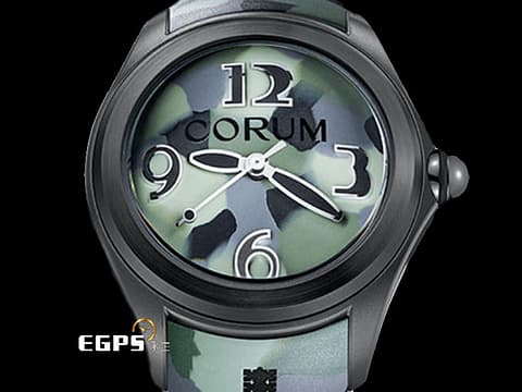 CORUM 崑崙 Bubble 47 Camouflage 泡泡錶 082.310.98/0177 CA02 偽裝迷彩 PVD不鏽鋼材質 大三針 L082/03303 特殊半球體拱形藍寶石水晶鏡面 限量88只 自動上鍊 47mm