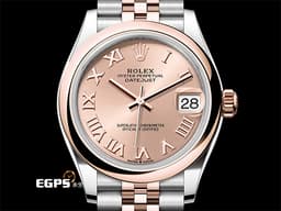 ROLEX 勞力士 DateJust 278241 18K玫瑰金材質 半金款 <font color="#ffc780"> 玫瑰金羅馬時標、面盤</font> <font color="#FF0000">2024年新式保卡 紀念型錶帶</font> 自動上鍊 31mm