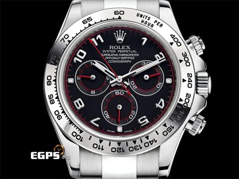 ROLEX 勞力士 Daytona 迪通拿 116509 18K白金材質 鍊帶款
重溫賽車夢~ 熱血再起~ 傳奇經典的絕版賽車面~ 男人的浪漫情懷~   經典黑色賽車面盤 視距儀刻度錶圈 防偽內圈  自動上鍊 40mm