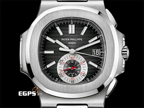 Patek philippe 百達翡麗 PP Nautilus 鸚鵡螺 金鷹 不鏽鋼材質 5980/1A-001&nbsp;漸層黑灰色橫條紋面盤 自動上鍊 40.5mm