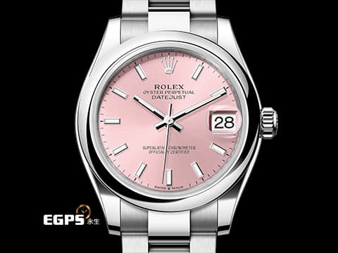 ROLEX 勞力士 Datejust 31 蠔式日誌型 278240 粉紅色錶面盤 經典 DJ31 不鏽鋼 2025年保單 蠔式（Oyster）三節錶帶&nbsp;自動上鍊 31mm
