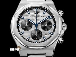 Girard Perregaux 芝柏 GP錶 Laureato系列 81020-11-131-11A 不鏽鋼材質 計時腕錶 <font color="#e2e2e2">白色菱格紋面盤 八角形拋光錶圈 白熊貓</font> <font color="#FF0000">2023年保卡 台灣公司貨&nbsp;</font>自動上鍊 42mm