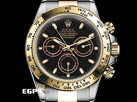 ROLEX 勞力士 Cosmograph Daytona 宇宙計時型 迪通拿 116503 計時碼錶 18K黃金 半金款 黑色面盤 2020年新式保卡 賽車錶 自動上鍊 40mm