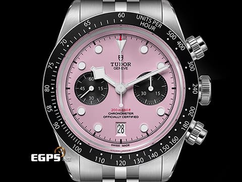 TUDOR 帝舵 Heritage Black Bay Chrono 碧灣 79360N-0019 計時碼錶 最熱門、最具話題性 粉紅熊貓面盤 周杰倫、貝克漢代言款 79360 N 不鏽鋼 2024年保卡 搭配最新快速調節「T-fit」折疊扣 自動上鍊 41mm