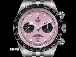 TUDOR 帝舵 Heritage Black Bay Chrono 碧灣 79360N-0019 計時碼錶 <font color=#f5a6c0 >最熱門、最具話題性 粉紅熊貓面盤 周杰倫、貝克漢代言款</font> 79360 N 不鏽鋼 <font color=#FF0000>2024年保卡 搭配最新快速調節「T-fit」折疊扣</font> 自動上鍊 41mm