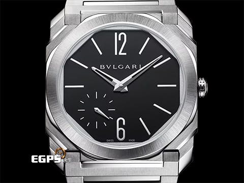 BVLGARI 寶格麗 Octo Finissimo 103297 小秒針 不鏽鋼 2024年保單 厚度2.35mm，鉑金微型自動盤 超薄 自動上鍊 40mm