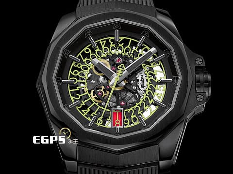 CORUM 崑崙 Admiral AC-One 45 Squelette  搶眼的經典海軍上將， Admiral AC-ONE 45 獨特海軍上將鏤空腕錶   A082/03671 PVD鈦金屬 082.405.95/F371 NO10  限量288顆  自動上鍊 45mm