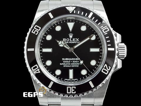 ROLEX 勞力士 Submariner 潛航者 114060 陶瓷框 經典 無日曆 黑水鬼 2018年保單 潛水錶 自動上鍊 40mm