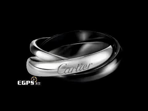 Cartier 卡地亞 Classic Trinity B4095659 白K金 黑陶瓷 陶瓷戒 經典三環 盒單齊全 國際精品 名牌 59號戒
