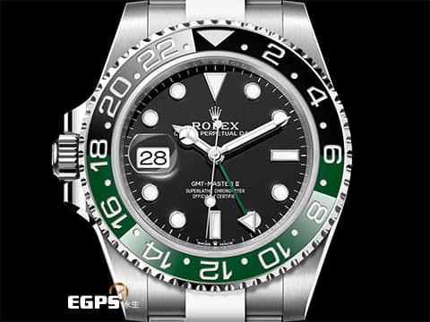 ROLEX 勞力士 GMT-Master II 格林威治型 126720 VTNR  綠黑框 雪碧 左冠錶 126720VTNR 勞力士罕見左冠錶  2024年新式保卡三板蠔式錶帶 自動上鍊 40mm