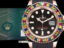ROLEX 勞力士 Yacht-Master 遊艇名仕 116695 SATS 永恆玫瑰金 116695SATS <font color=#FF00FF>原廠彩色糖果寶石圈</font> <font color=#ff0000>世界級稀有款式 2021年保卡</font> <font color=#FFFF33> 此錶歡迎各路錶友以 PP、AP、勞力士 來店交換，本店將以最高價評估～</font> 自動上鍊 40mm