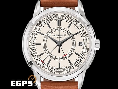 Patek Philippe 百達翡麗 PP錶 Complications 複雜功能時計 Calatrava Weekly Calendar 5212A-001 大三針 不鏽鋼材質&nbsp;白金材質鍍黑皇室式指針及巴頓式立體時標、紅色敲錘型指針  2022年保單 自動上鍊 40mm
