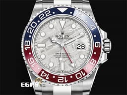 ROLEX 勞力士 GMT-Master II 格林威治型 126719BLRO Met 兩地時區 <font color="#0582f5">停產絕版錶款</font>&nbsp;<font color="#0582f5">Meteorite 隕石面盤</font> <font color="#0582f5">紅藍雙色陶瓷圈</font> <font color="#fa00fa">Pepsi 百事圈 可樂圈</font> 18K白金材質 <font color="#ff0000">2023年保卡 已貼膜</font>&nbsp;自動上鍊 40mm