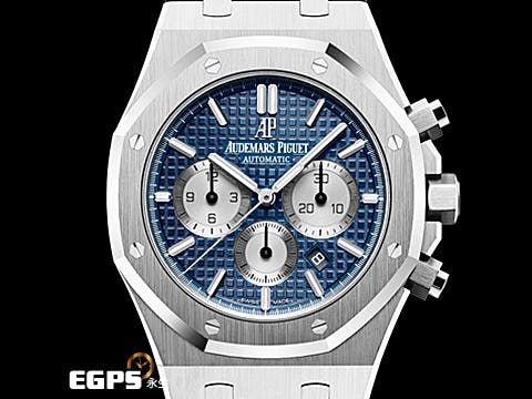 Audemars Piguet 愛彼 AP錶 Royal Oak Chronograph 皇家橡樹 26331ST 計時碼錶 藍色經典格紋面盤 不銹鋼 2020年新式保卡 26331 ST 歡迎各錶友以 PP、AP、RM、勞力士 來店交換，本店將以最高價評估～ 自動上鍊 41mm