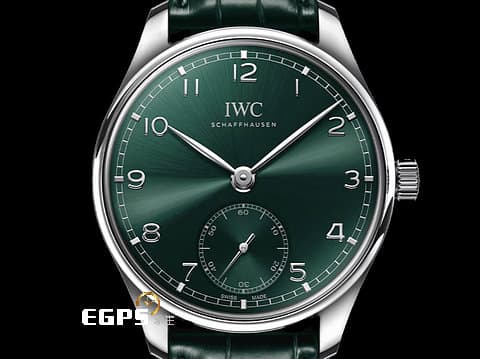 IWC 萬國 Protuguese 40 葡萄牙系列 IW358310 綠色放射紋面盤 不鏽鋼 小秒針 2024年保單 自動上鍊 41mm