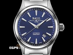 BALL WATCH 波爾錶 Fireman Victory NM2098C-S5J-BE 不鏽鋼材質 <font color=#70cce1 >藍色巴黎飾釘圖案面盤</font> <font color=#FF0000>自體發光氚氣燈管指針、時標 2023年保卡 </font> 自動上鍊 40mm